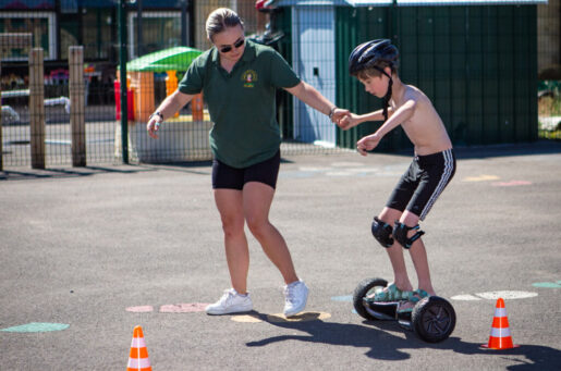 Outdoor play equipment at Mighty Oaks Holiday Club Cirencester