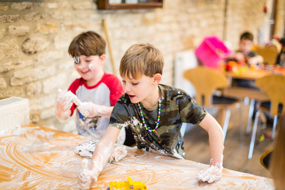 Messy Play at Mighty Oaks Holiday Club Cirencester!
