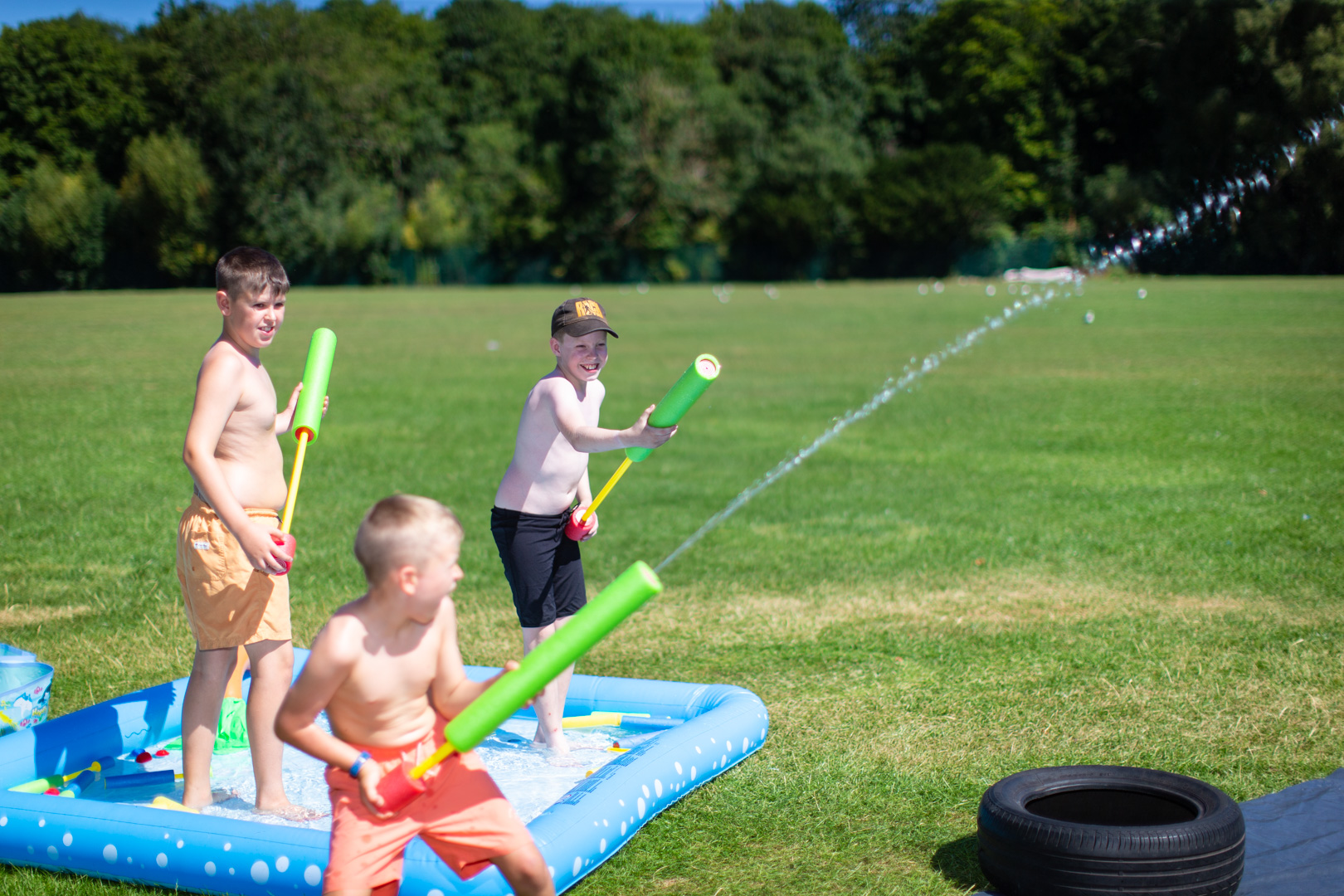 Outdoor play equipment at Mighty Oaks Holiday Club Cirencester